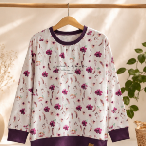 Oversized Sweater "wunderbar gemacht" Größe 111-116cm