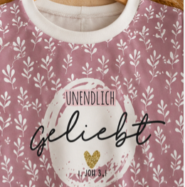 Oversized Sweater "unendlich geliebt" Größe 111-116cm – Bild 2