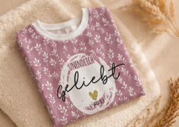 Oversized Sweater "unendlich geliebt" Größe 111-116cm – Bild 4