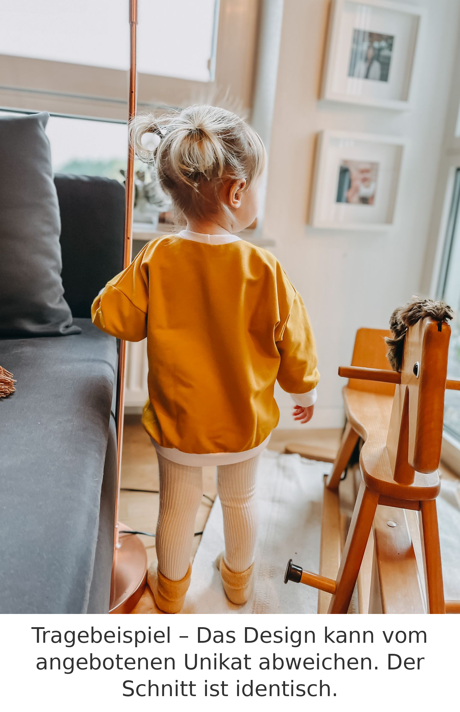 Oversized Sweater "wunderbar gemacht" Größe 111-116cm – Bild 5